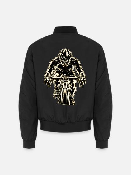 Rennradfahrer – Rennrad Radsport Motiv - Unisex Bomberjacke - Schwarz
