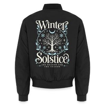 Wintersonnenwende Weihnachten - Unisex Bomberjacke - Schwarz - Hinten - AI Model Male 185 light (185cm)