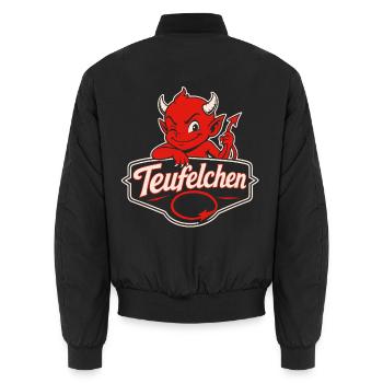 Teufel oder Engel Teufelchen - Unisex Bomberjacke - Schwarz - Hinten - AI Model Male 185 light (185cm)