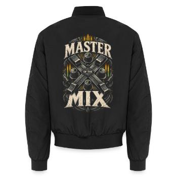 Tontechniker Tontechnik Master Of The Mix - Unisex Bomberjacke - Schwarz - Hinten - AI Model Male 185 light (185cm)