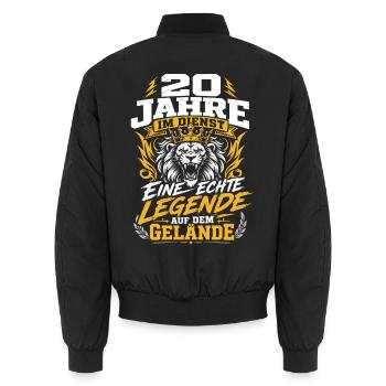 Rundes Dienstjubiläum Geschenk - Unisex Bomberjacke - Schwarz - Hinten - AI Model Male 185 light (185cm)