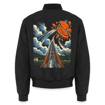 Tontaubenschießen Wurfscheibenschießen - Unisex Bomberjacke - Schwarz - Hinten - AI Model Male 185 light (185cm)