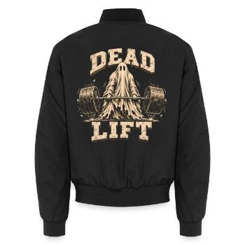 Dead Lift Funny Ghost Weightlifting Gym Halloween - Unisex Bomberjacke - Schwarz - Hinten - AI Model Male 185 light (185cm)