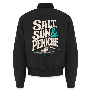 Salt Sun & Peniche - Unisex Bomberjacke - Schwarz - Hinten - AI Model Male 185 light (185cm)