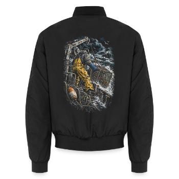 Hummerfänger Hummerfischer - Unisex Bomberjacke - Schwarz - Hinten - AI Model Male 185 light (185cm)