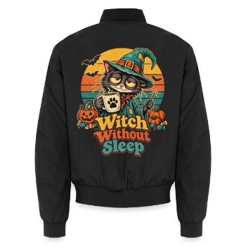 Halloween Krankenschwester Mumie Nachtschicht RN - Unisex Bomberjacke - Schwarz - Hinten - AI Model Male 185 light (185cm)