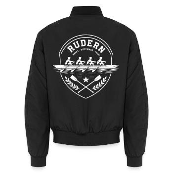 Rudern - Unisex Bomberjacke - Schwarz - Hinten - AI Model Male 185 light (185cm)