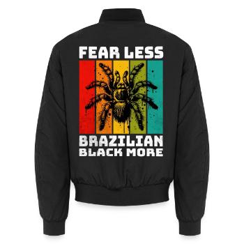 Schwarze Vogelspinne - Unisex Bomberjacke - Schwarz - Hinten - AI Model Male 185 light (185cm)