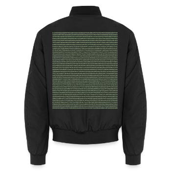 2399 Ziffern von Pi - Unisex Bomberjacke - Schwarz - Hinten - AI Model Male 185 light (185cm)