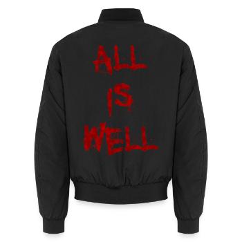 Alles ist in Ordnung - Unisex Bomberjacke - Schwarz - Hinten - AI Model Male 185 light (185cm)