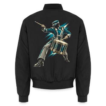 Drum Corps Spielmannszug - Unisex Bomberjacke - Schwarz - Hinten - AI Model Male 185 light (185cm)