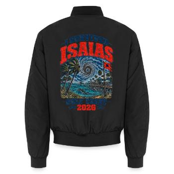 I Survived Isaias Gulf Coast 2026 Storm Survivor - Unisex Bomberjacke - Schwarz - Hinten - AI Model Male 185 light (185cm)