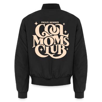 Cool Moms Club - Unisex Bomberjacke - Schwarz - Hinten - AI Model Male 185 light (185cm)