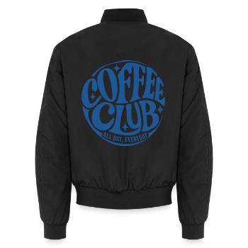 Coffee Club - Unisex Bomberjacke - Schwarz - Hinten - AI Model Male 185 light (185cm)