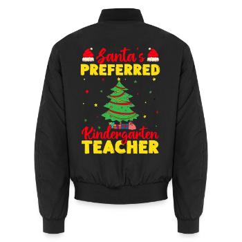 Pre K Teacher Preferred Kindergarten Teacher - Unisex Bomberjacke - Schwarz - Hinten - AI Model Male 185 light (185cm)