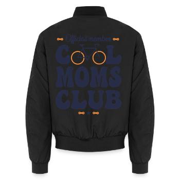 Radfahrer – cooler Mama-Fahrradclub - Unisex Bomberjacke - Schwarz - Hinten - AI Model Male 185 light (185cm)