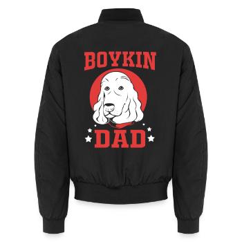 Boykin Spaniel - Unisex Bomberjacke - Schwarz - Hinten - AI Model Male 185 light (185cm)