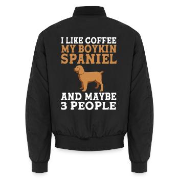 Boykin Spaniel - Unisex Bomberjacke - Schwarz - Hinten - AI Model Male 185 light (185cm)