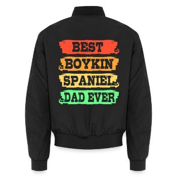 Boykin Spaniel - Unisex Bomberjacke - Schwarz - Hinten - AI Model Male 185 light (185cm)