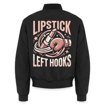 Lipstick Left Hooks Gloves Boxing Gloves - Unisex Bomberjacke - Schwarz - Hinten - AI Model Male 185 light (185cm)