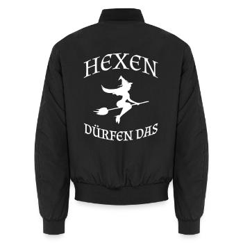 Hexen dürfen das  - Unisex Bomberjacke - Schwarz - Hinten - AI Model Male 185 light (185cm)