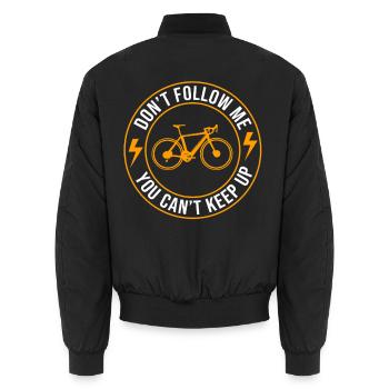 E-Bike EBike E Bike - Unisex Bomberjacke - Schwarz - Hinten - AI Model Male 185 light (185cm)