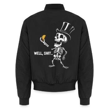 Well Shit Skeleton Lost Taco Halloween - Unisex Bomberjacke - Schwarz - Hinten - AI Model Male 185 light (185cm)