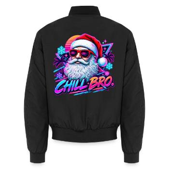  Cooler Santa Claus Sonnenbrille Chill Bro - Unisex Bomberjacke - Schwarz - Hinten - AI Model Male 185 light (185cm)