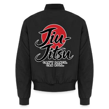 Jiu Jitsu – KANN NICHT TANZEN. KANN ROLLEN. - Unisex Bomberjacke - Schwarz - Hinten - AI Model Male 185 light (185cm)