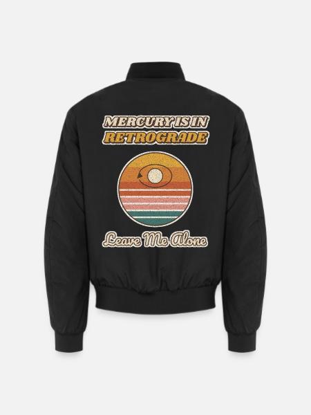 Merkur rückläufig Lass mich in Ruhe - Unisex Bomberjacke - Schwarz