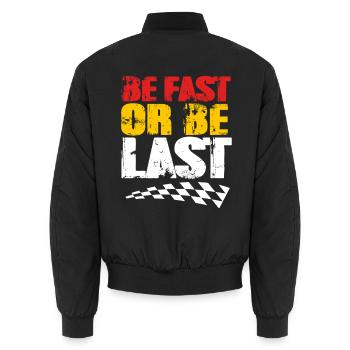 Drag Race - Unisex Bomberjacke - Schwarz - Hinten - AI Model Male 185 light (185cm)