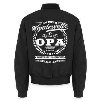 Geschenke für Opa Wundervoller Opa - Unisex Bomberjacke - Schwarz - Hinten - AI Model Male 185 light (185cm)