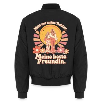 Mama Tochter Liebe Beste Freundin - Unisex Bomberjacke - Schwarz - Hinten - AI Model Male 185 light (185cm)