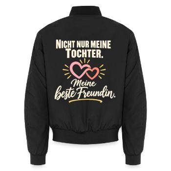 Mama Tochter Freundschaft Beste Freundin - Unisex Bomberjacke - Schwarz - Hinten - AI Model Male 185 light (185cm)