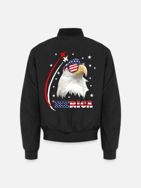 Merica Eagle - Unisex Bomberjacke - Schwarz