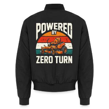 Zero Turn Rasenmäher Für Gartenliebhaber - Unisex Bomberjacke - Schwarz - Hinten - AI Model Male 185 light (185cm)