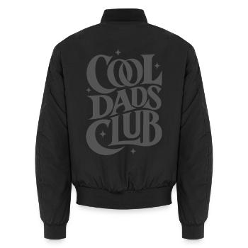 Cool Dads Club - Unisex Bomberjacke - Schwarz - Hinten - AI Model Male 185 light (185cm)