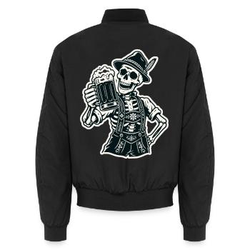 Bayerisches Skelett - Unisex Bomberjacke - Schwarz - Hinten - AI Model Male 185 light (185cm)