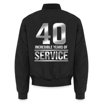 Mitarbeiter der Woche Mitarbeiter des Monats - Unisex Bomberjacke - Schwarz - Hinten - AI Model Male 185 light (185cm)