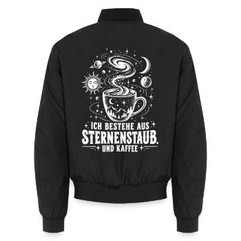 Astronomie - Ich bestehe aus Sternenstaub und Kaff - Unisex Bomberjacke - Schwarz - Hinten - AI Model Male 185 light (185cm)