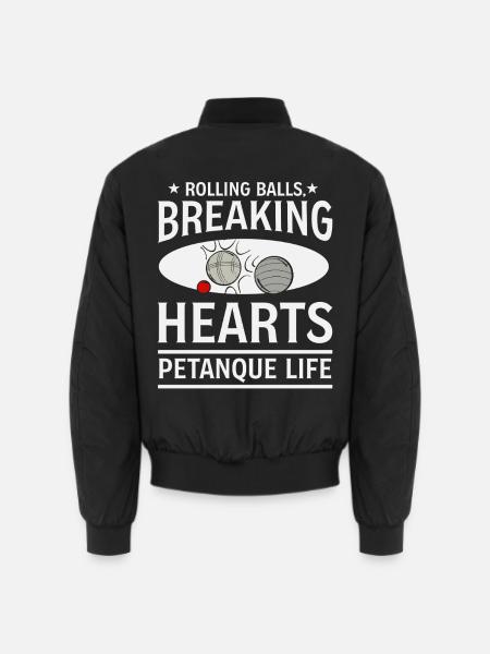 Rolling Balls Breaking Hearts – Boule Leben - Unisex Bomberjacke - Schwarz