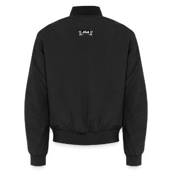 Emblème / Logo de l’enterrement de vie de garçon - Bomber unisexe - noir - Dos - AI Model Male 185 light (185cm)