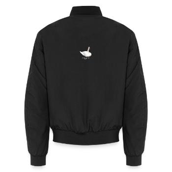Vergässe was isch gscheh - Unisex Bomberjacke - Schwarz - Hinten - AI Model Male 185 light (185cm)