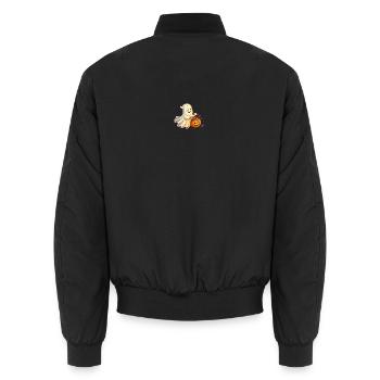 klassischer Geist - Unisex Bomberjacke - Schwarz - Hinten - AI Model Male 185 light (185cm)