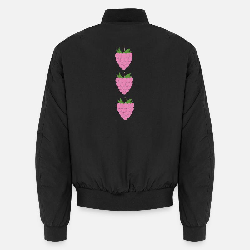himbeeren Trio Muster Unisex Bomberjacke
