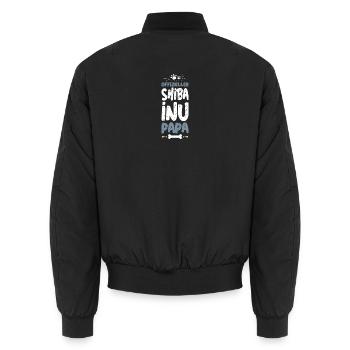 SHIBA_INU - Unisex Bomberjacke - Schwarz - Hinten - AI Model Male 185 light (185cm)