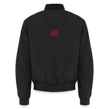 Club d’amour de soi - Bomber unisexe - noir - Dos - AI Model Male 185 light (185cm)