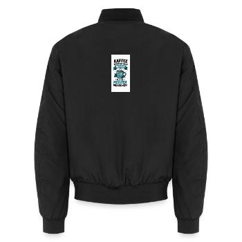 Kaffee versteht mich besser - Unisex Bomberjacke - Schwarz - Hinten - AI Model Male 185 light (185cm)