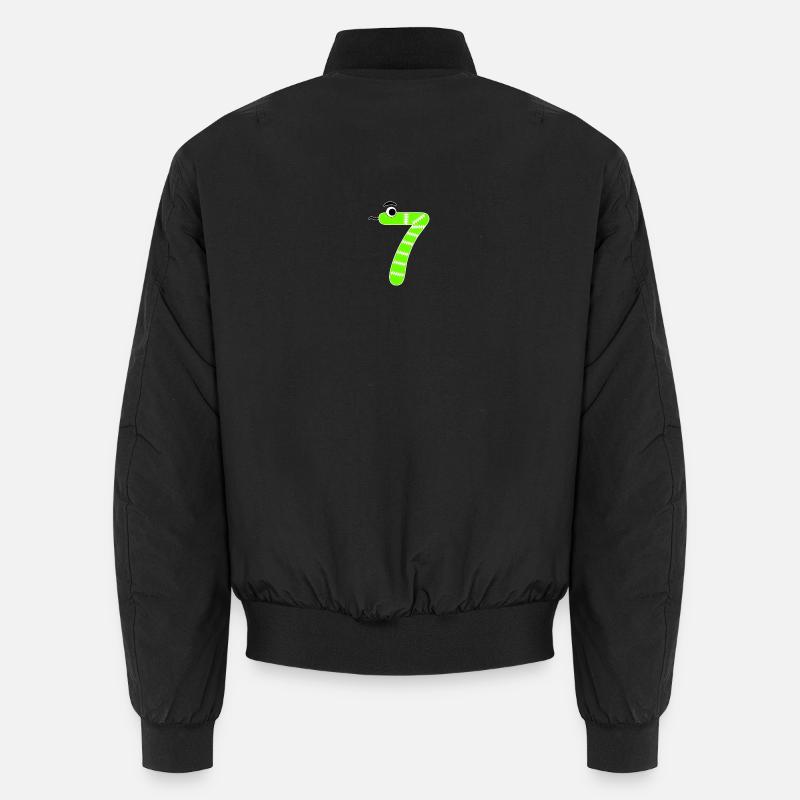 Zahl 7 Schlange Kinder Unisex Bomberjacke
