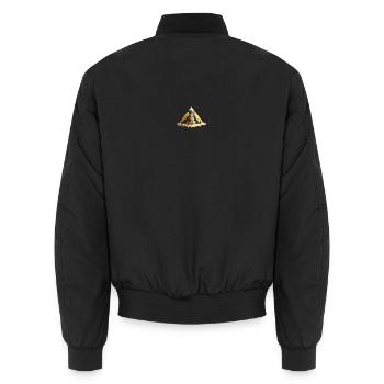 Pharao Schwarz-Gold – Ägypten Diorama - Unisex Bomberjacke - Schwarz - Hinten - AI Model Male 185 light (185cm)